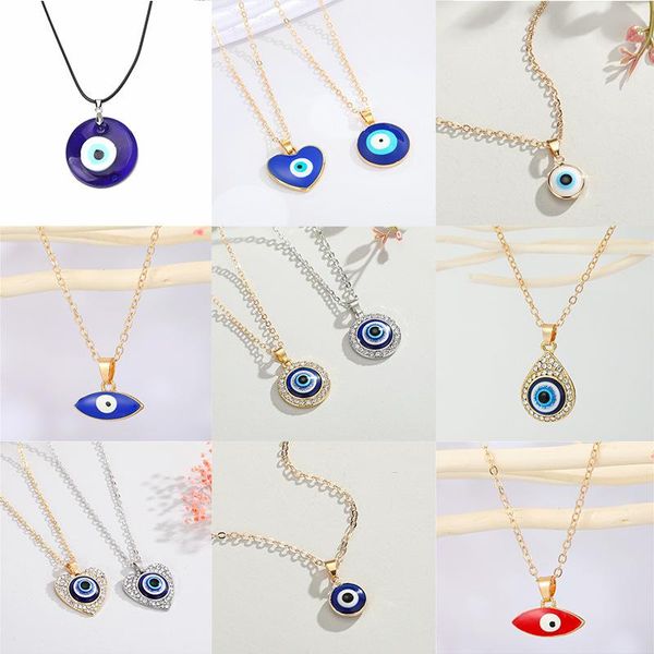 pendant necklaces classic simple turkish crystal evil eyes necklace for women fashion jewelry gold color clavicle chain choker, Silver
pendant necklaces classic simple turkish crystal evil eyes necklace for women fashion jewelry gold color clavicle chain choker, Silver