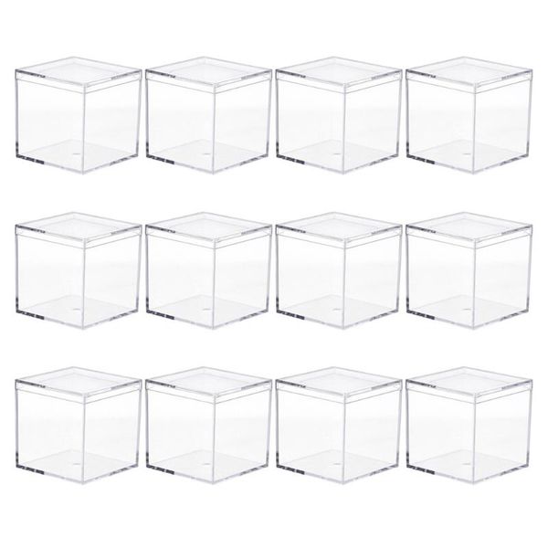 gift wrap 12pcs acrylic transparent box creative square container candy packing