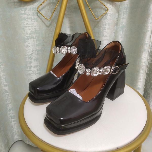 women's high heels mary janes retro square toe platform pumps rhinestones buckle strap chunky heels shoes black m35
women's high heels mary janes retro square toe platform pumps rhinestones buckle strap chunky heels shoes black m35