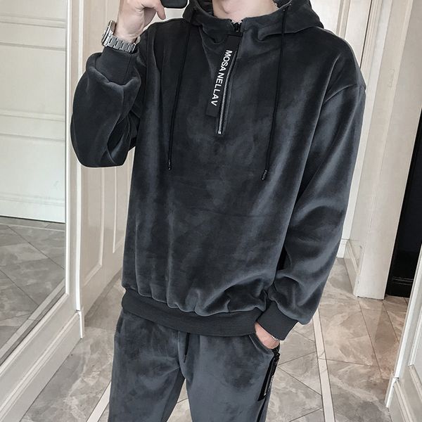 women's hoodies & sweatshirts amberheard men sporting suit autumn winter hooded sweatshirts+pants velvet sportswear two piece for track, Black
women's hoodies & sweatshirts amberheard men sporting suit autumn winter hooded sweatshirts+pants velvet sportswear two piece for track, Black