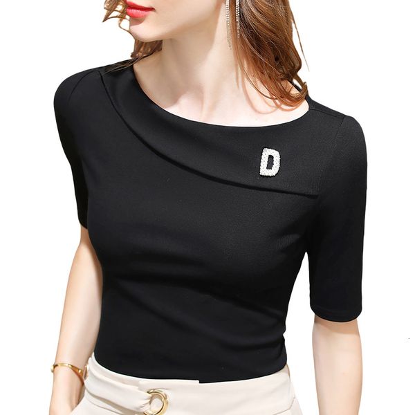 women's t-shirt camiseta feminina com base, gola slash, camiseta de algodão coreana, inglaterra, outono, casual, elegante, temperamento, White
women's t-shirt camiseta feminina com base, gola slash, camiseta de algodão coreana, inglaterra, outono, casual, elegante, temperamento, White