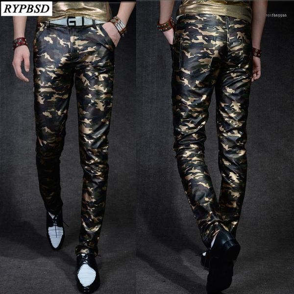 men 's leather trousers slim fit camouflage pants autumn fashion casual pu faux pants1, Black
men 's leather trousers slim fit camouflage pants autumn fashion casual pu faux pants1, Black