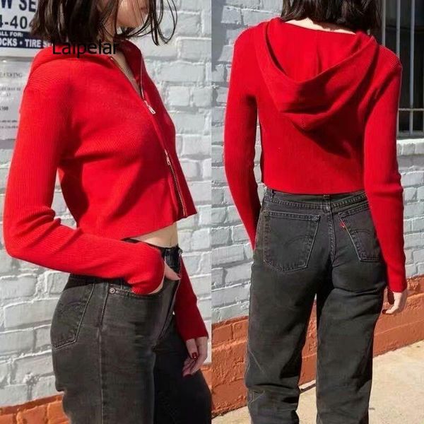 women's knits & tees european and american style slim fit short zipper hooded long sleeve open navel sweater top, White
women's knits & tees european and american style slim fit short zipper hooded long sleeve open navel sweater top, White