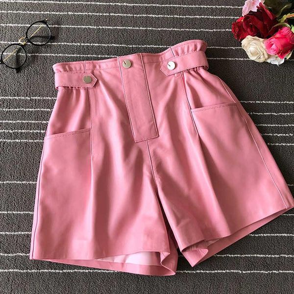 women's shorts europe style real leather wide-leg 2021 autumn women high-waist short trousers a862, White;black
women's shorts europe style real leather wide-leg 2021 autumn women high-waist short trousers a862, White;black