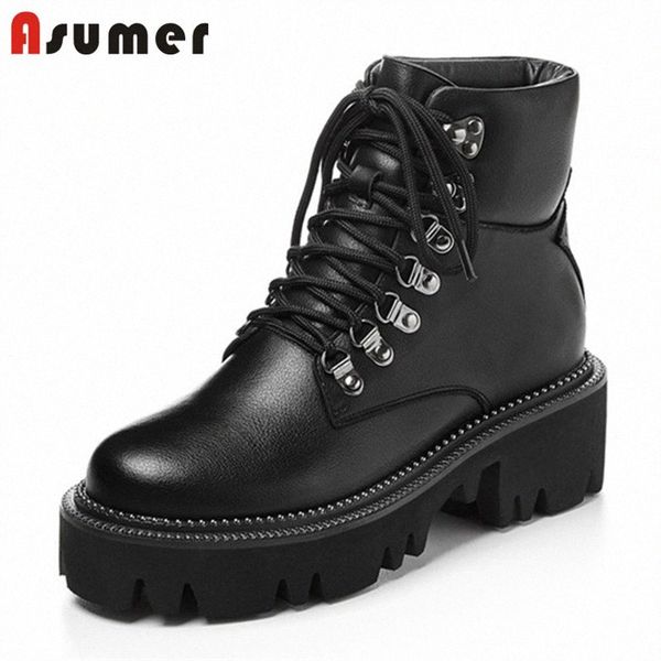 asumer 2020 new fashion genuine leather ankle boots women lace up thick fur snow boots winter punk platform shoes woman rain boots for e9vk#, Black
asumer 2020 new fashion genuine leather ankle boots women lace up thick fur snow boots winter punk platform shoes woman rain boots for e9vk#, Black