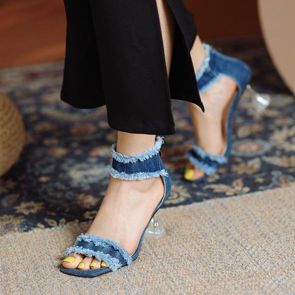 sandals national style ethnic blue summer denim women ankle wrap tassel fringe back zipper high heels female shoes size 41 42 43, Black
sandals national style ethnic blue summer denim women ankle wrap tassel fringe back zipper high heels female shoes size 41 42 43, Black