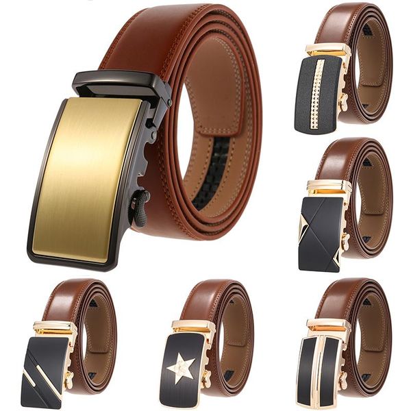 belts super brand simple casual men's belt designer luxury brown leather gold alloy automatic buckle 3.5cm, Black;brown
belts super brand simple casual men's belt designer luxury brown leather gold alloy automatic buckle 3.5cm, Black;brown