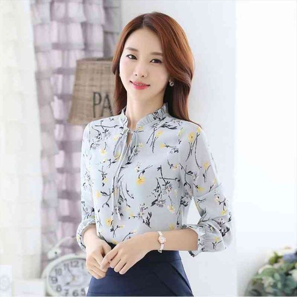 floral shirts sales fashion women blouses slim three qurter lantern sleeve bow tied casual camisa s-3xl, White
floral shirts sales fashion women blouses slim three qurter lantern sleeve bow tied casual camisa s-3xl, White