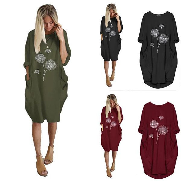 casual dresses plus size women's midi dress long sleeve print o neck loose pocket vintage vestidos robe femme autumn s-2xl, Black;gray
casual dresses plus size women's midi dress long sleeve print o neck loose pocket vintage vestidos robe femme autumn s-2xl, Black;gray