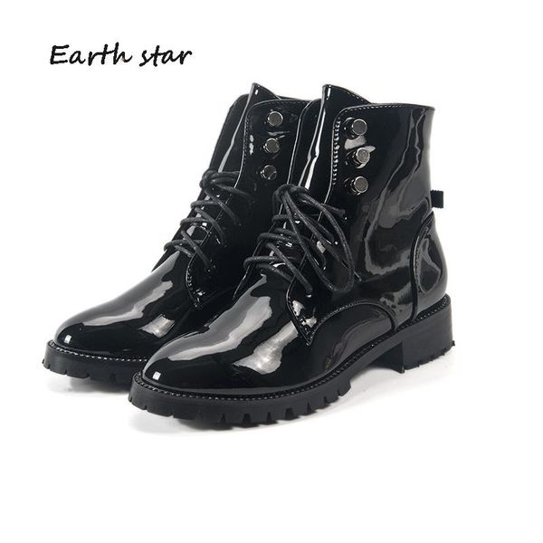 boots earth star autumn casual shoes women brand lady footware cross-tied ankle boot patent leather female warm, Black
boots earth star autumn casual shoes women brand lady footware cross-tied ankle boot patent leather female warm, Black