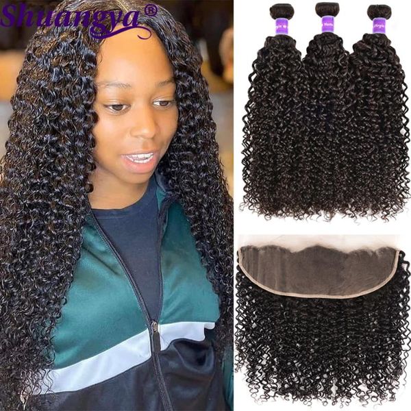 human hair bulks mongolian kinky curly bundles with frontal remy lace shuangya natural black
human hair bulks mongolian kinky curly bundles with frontal remy lace shuangya natural black