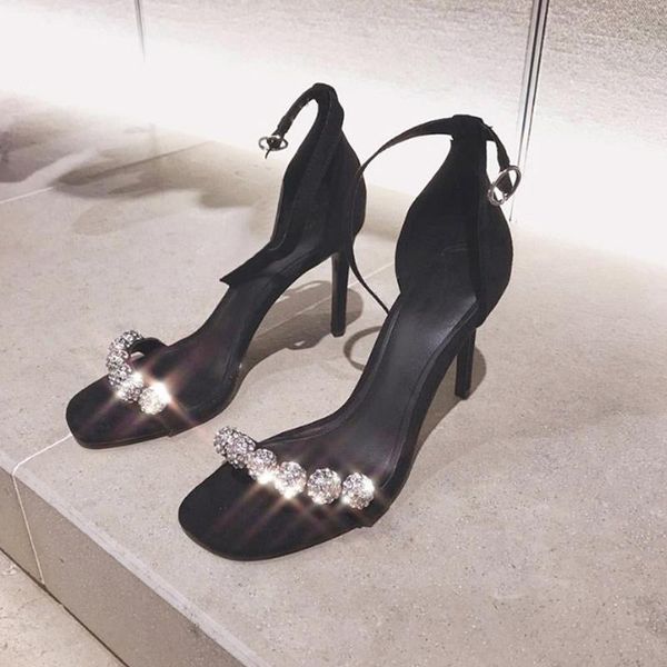 dress shoes 2021 summer high heel women's rhinestone open toe buckle sandals, Black
dress shoes 2021 summer high heel women's rhinestone open toe buckle sandals, Black