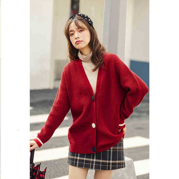 women's sweaters sweater winter retro collegiate v-neck pure color knitted cardigan loose sweater gnqf, White;black
women's sweaters sweater winter retro collegiate v-neck pure color knitted cardigan loose sweater gnqf, White;black