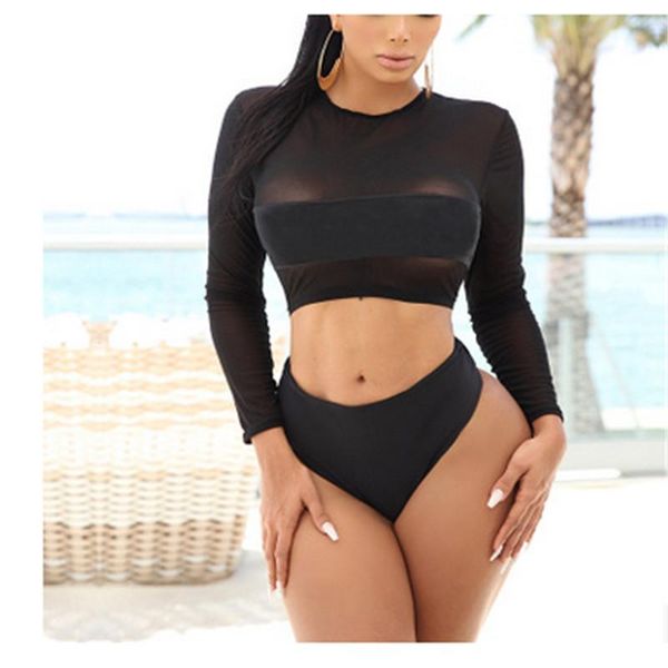 bikinis set long sleeve brazilian bikini 2021 summer high cut solid black red swimsuit thong swimwear women bathers micro mesh swimming suit
bikinis set long sleeve brazilian bikini 2021 summer high cut solid black red swimsuit thong swimwear women bathers micro mesh swimming suit