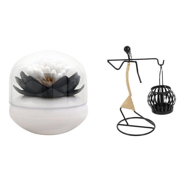 novelty items 1 pcs lotus flower cotton bud holder toothpick case black & wrought iron candlestick decoration
novelty items 1 pcs lotus flower cotton bud holder toothpick case black & wrought iron candlestick decoration