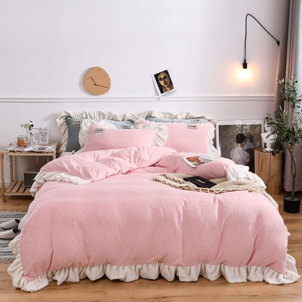 bedding sets pink blue green girl set warm velvet fleece short plush white ruffles duvet cover bed linen pillowcases sheet fitted
bedding sets pink blue green girl set warm velvet fleece short plush white ruffles duvet cover bed linen pillowcases sheet fitted