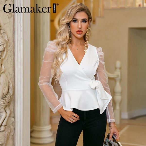 women's blouses & shirts glamaker puff sleeve v neck white blouse shirt women summer long mesh elegant office ladies transparent
women's blouses & shirts glamaker puff sleeve v neck white blouse shirt women summer long mesh elegant office ladies transparent