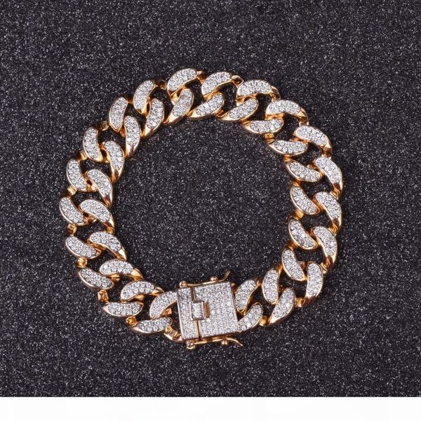 14mm zircon curb cuban link bracelet mens hip hop jewelry gold thick heavy copper material iced out cz chain 20cm new, Black
14mm zircon curb cuban link bracelet mens hip hop jewelry gold thick heavy copper material iced out cz chain 20cm new, Black