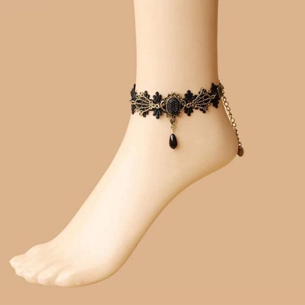 anklets fashion unique women jewelry gothic pendant black lace alloy flower foot barefoot link chain drop ship, Red;blue
anklets fashion unique women jewelry gothic pendant black lace alloy flower foot barefoot link chain drop ship, Red;blue