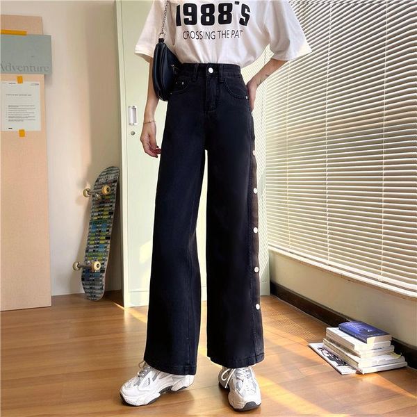 women's jeans women korean style denim pants all-match students high waist fashion simple leisure streetwear solid loose ladies, Blue
women's jeans women korean style denim pants all-match students high waist fashion simple leisure streetwear solid loose ladies, Blue