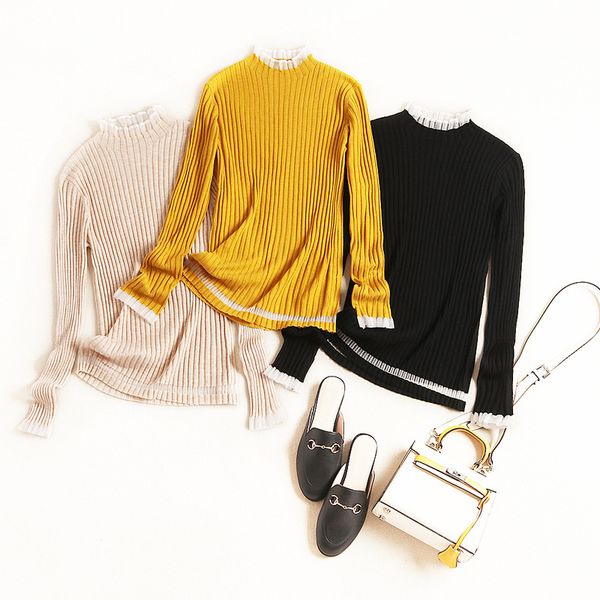 autumn winter oversize basic thick sweater pullovers women female 2020 high-neck loose sweater long sleeve knit jumpers top, White;black
autumn winter oversize basic thick sweater pullovers women female 2020 high-neck loose sweater long sleeve knit jumpers top, White;black