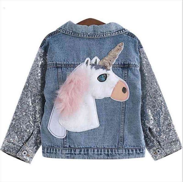 2-10yrs children girls unicorn jackets autumn girls sequin winter kids denim outwear clothing, Blue;gray
2-10yrs children girls unicorn jackets autumn girls sequin winter kids denim outwear clothing, Blue;gray
