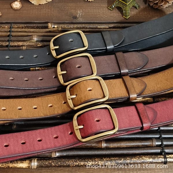3.8cm wide italian grade a thickened first layer cowhide belt mens leather pin buckle all-match american retro no. 2, Black;brown
3.8cm wide italian grade a thickened first layer cowhide belt mens leather pin buckle all-match american retro no. 2, Black;brown