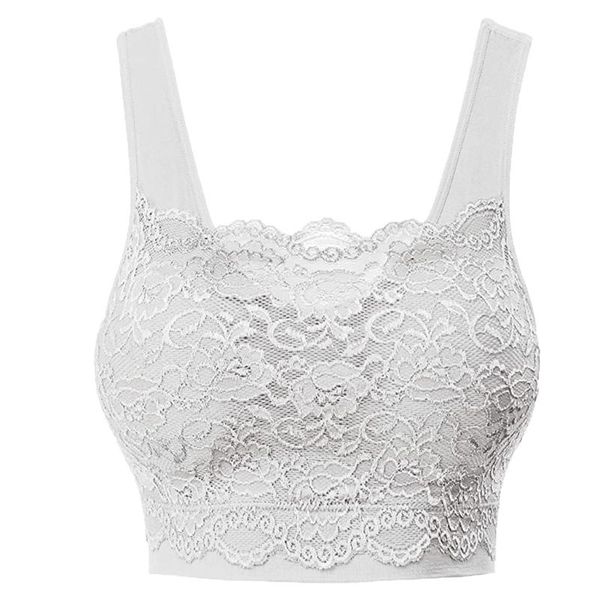 women's dress 2021 blouses tank women's seamless lace bra with front lace cover sports bra for girls corset, White;black
women's dress 2021 blouses tank women's seamless lace bra with front lace cover sports bra for girls corset, White;black
