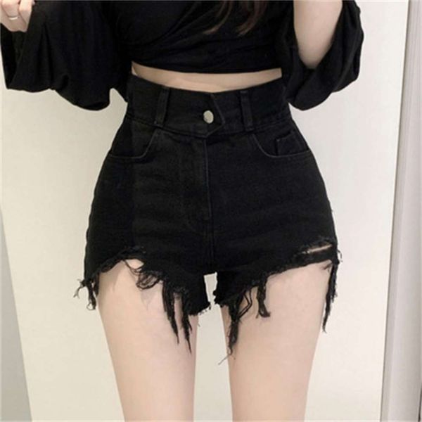 burr hole denim shorts spring summer version chic loose thin wide leg high waist a-shaped pants, Blue
burr hole denim shorts spring summer version chic loose thin wide leg high waist a-shaped pants, Blue