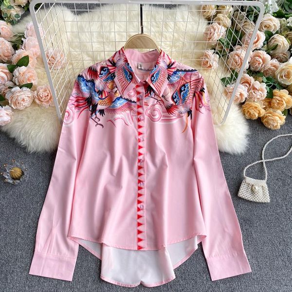 women's blouses & shirts 2021 spring fashion blouse chiffon retro print turn down colonial long sleeve resort style d0111, White
women's blouses & shirts 2021 spring fashion blouse chiffon retro print turn down colonial long sleeve resort style d0111, White