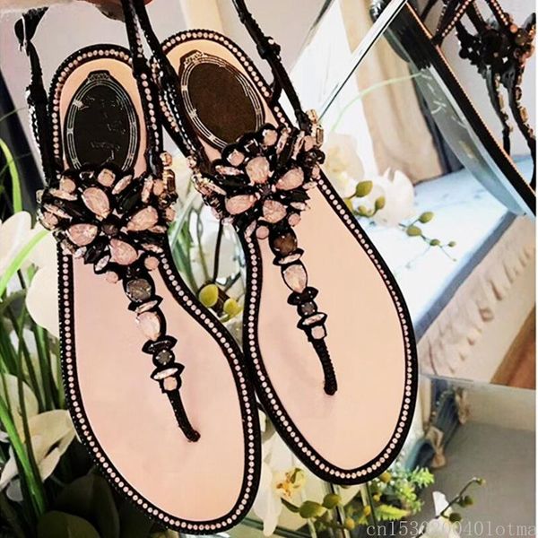 woman sandals summer 2021 new women shoes rhinestones chains thong gladiator flat sandals slippers crystal chaussure plus size, Black
woman sandals summer 2021 new women shoes rhinestones chains thong gladiator flat sandals slippers crystal chaussure plus size, Black