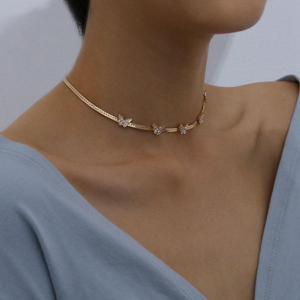 chains butterfly chain choker simple snake clavicle necklace pendant single layer, Silver
chains butterfly chain choker simple snake clavicle necklace pendant single layer, Silver