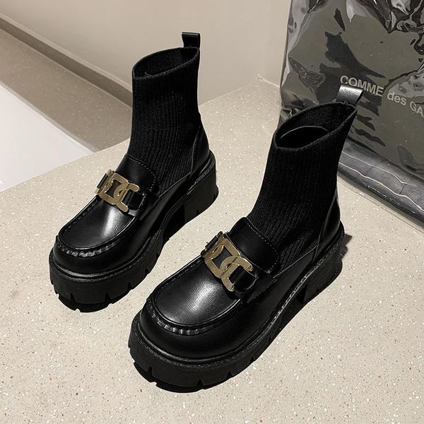 boots round head women's thick sole bare fashion shoe cover mouth elastic heel recreational boots2021, Black
boots round head women's thick sole bare fashion shoe cover mouth elastic heel recreational boots2021, Black