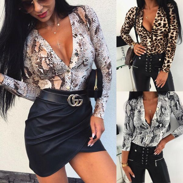 women's jumpsuits & rompers women deep v neck snakeskin leopard print bodysuit leotard long sleeve elastic waist casual wrap overall ju, Black;white
women's jumpsuits & rompers women deep v neck snakeskin leopard print bodysuit leotard long sleeve elastic waist casual wrap overall ju, Black;white