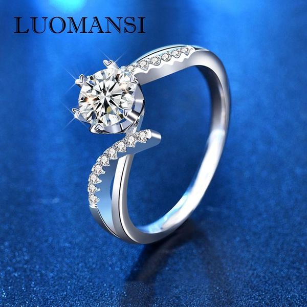 cluster rings luomansi six prong twisted arm moissan diamond ring sterling silver 925 women's wedding memorial jewelry, Golden;silver
cluster rings luomansi six prong twisted arm moissan diamond ring sterling silver 925 women's wedding memorial jewelry, Golden;silver