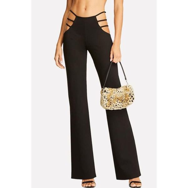 women's leggings hollow waist flare pants women high elasticity cutout solid strappy casual sport bell-bottomed, Black
women's leggings hollow waist flare pants women high elasticity cutout solid strappy casual sport bell-bottomed, Black