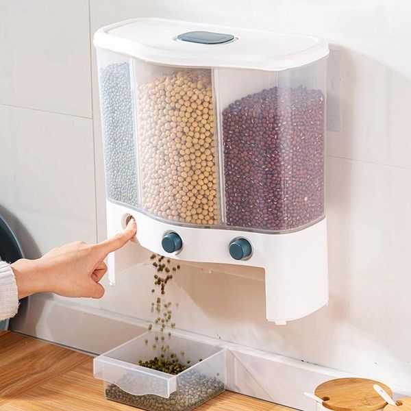 storage bottles & jars 6l wall mounted rice bucket cereal dispenser grains classified box sealed moisture proof tanks
storage bottles & jars 6l wall mounted rice bucket cereal dispenser grains classified box sealed moisture proof tanks