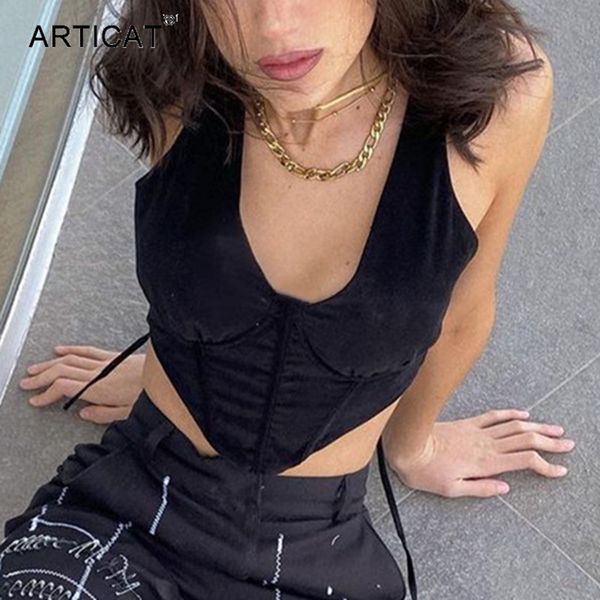 black backless lace up crop women sleeveless v-neck see through camis irregular summer tank high streethigh quality, Black;gray
black backless lace up crop women sleeveless v-neck see through camis irregular summer tank high streethigh quality, Black;gray