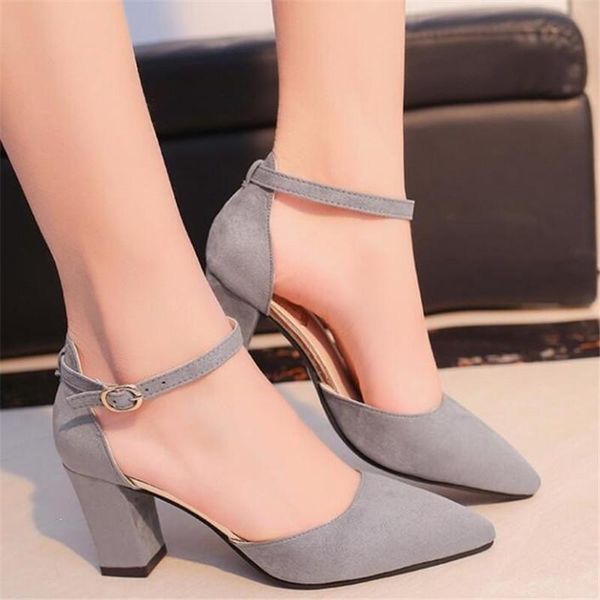dress shoes 2021 summer high-heeled pointed word buckle sandals rough with women single women's pumps, Black
dress shoes 2021 summer high-heeled pointed word buckle sandals rough with women single women's pumps, Black