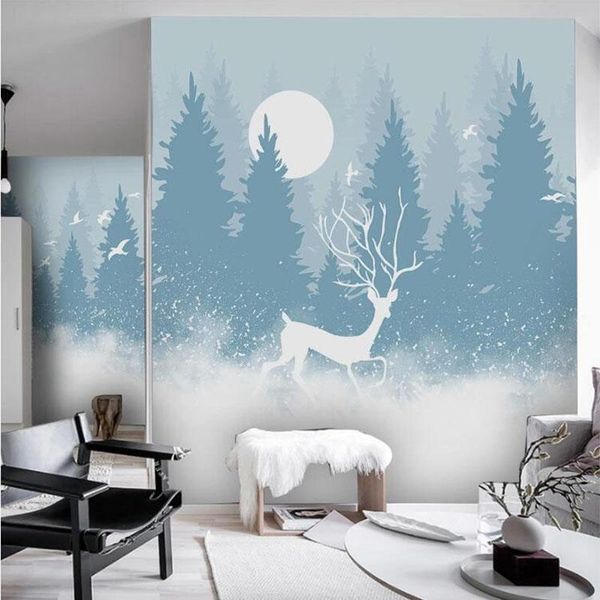 wallpapers custom po wallpaper nordic hand-painted forest elk bird 3d mural children's room background wall paper decor papel de parede
wallpapers custom po wallpaper nordic hand-painted forest elk bird 3d mural children's room background wall paper decor papel de parede