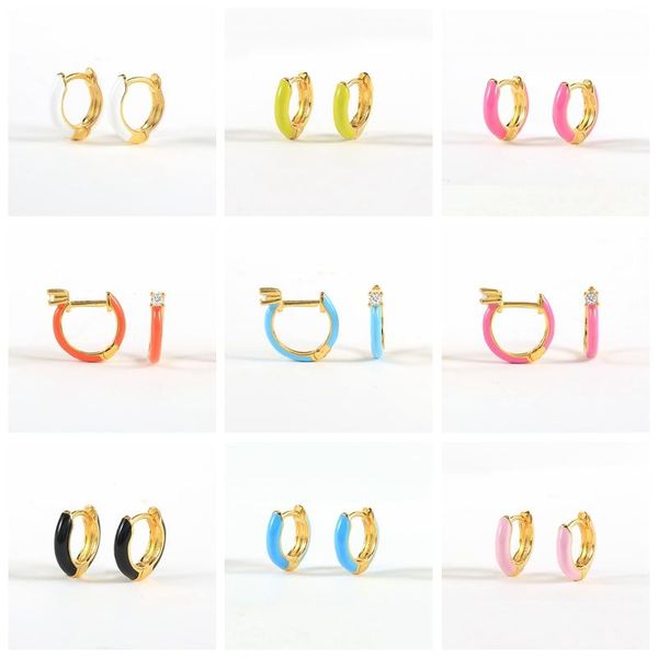 hoop & huggie canner enamel women earrings 100% real 925 sterling silver ear hoops 2021 trend turquoise blue pink color pendientes, Golden;silver
hoop & huggie canner enamel women earrings 100% real 925 sterling silver ear hoops 2021 trend turquoise blue pink color pendientes, Golden;silver