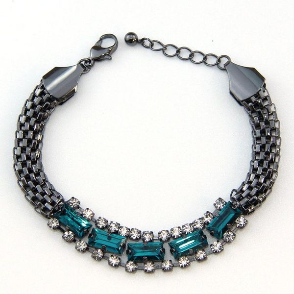 link, chain bracetlets all-match fashion shining hand with extension jewellery for ladies, Black
link, chain bracetlets all-match fashion shining hand with extension jewellery for ladies, Black