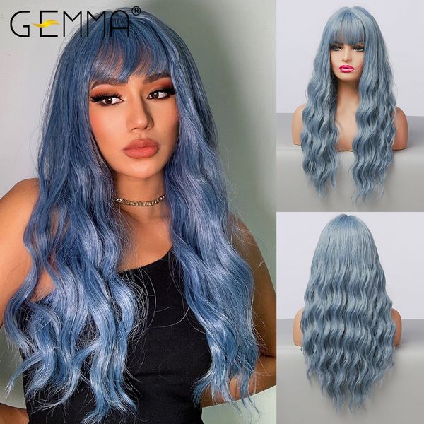 long water wave blue high temperature wigs for black white women afro cosplay party daily synthetic hair wigs with bangs
long water wave blue high temperature wigs for black white women afro cosplay party daily synthetic hair wigs with bangs
