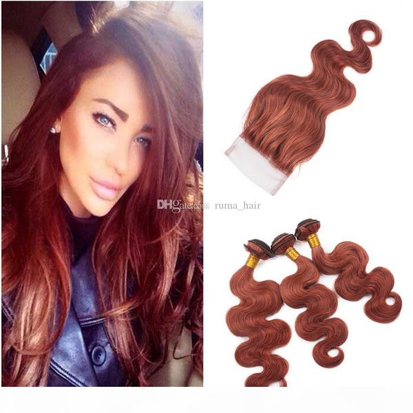 human hair weaves with lace closure color #33 auburn body wave hair bundles with lace closure peruvian virgin hair and 4*4 closure, Black;brown
human hair weaves with lace closure color #33 auburn body wave hair bundles with lace closure peruvian virgin hair and 4*4 closure, Black;brown