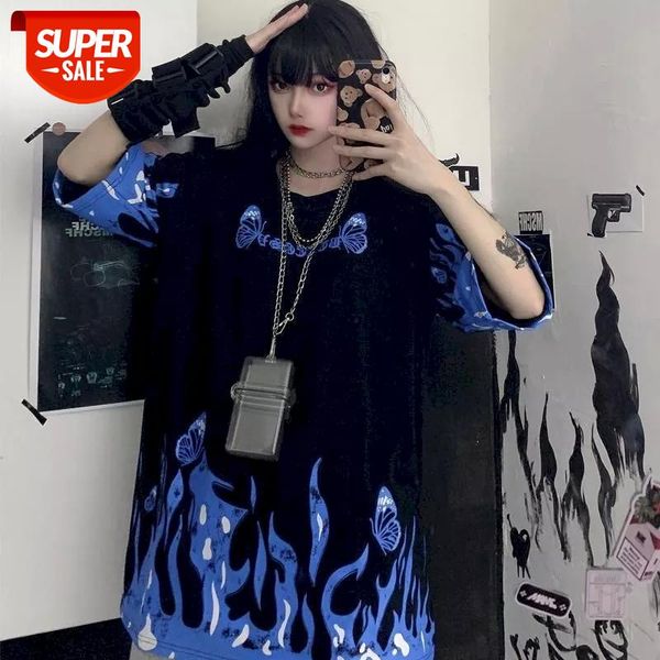 T-shirt Korean version of ins Harajuku dark butterfly flame printing loose wild couple short-sleeved tshirt female top ins tide #vV18, White
T-shirt Korean version of ins Harajuku dark butterfly flame printing loose wild couple short-sleeved tshirt female top ins tide #vV18, White