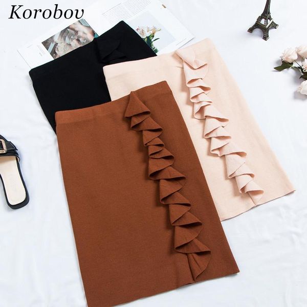 skirts 2021 arrival auttum patchwork knitted women skirt korean fashion female slim ruffles empire mujer jupe75737, Black
skirts 2021 arrival auttum patchwork knitted women skirt korean fashion female slim ruffles empire mujer jupe75737, Black