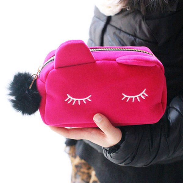 trousse de maquillage l zipper plush makeup bag toiletries portable cute cat large capacity cosmetic bag with fluff ball
trousse de maquillage l zipper plush makeup bag toiletries portable cute cat large capacity cosmetic bag with fluff ball