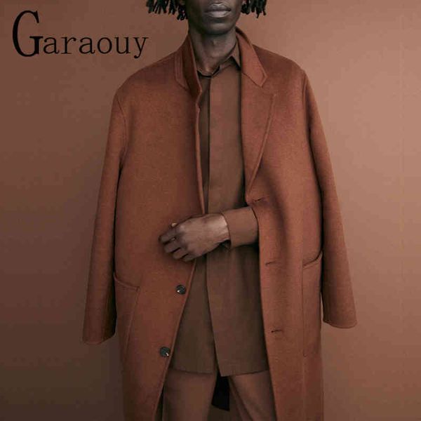 garaouy - men's long raincoat, double-sided wool coat, solid color, casual, autumn and winter, 2021, Black
garaouy - men's long raincoat, double-sided wool coat, solid color, casual, autumn and winter, 2021, Black