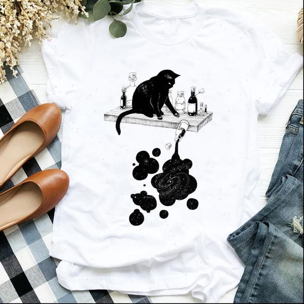 women t shirt lady space cat funny printing 90s summer autumn print tee for womens clothes tshirt female graphic, White
women t shirt lady space cat funny printing 90s summer autumn print tee for womens clothes tshirt female graphic, White