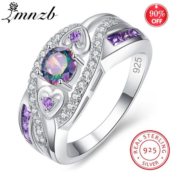 cluster rings lmnzb 100% solid 925 sterling silver ring multicolor&purpl cubic zirconia fashion wedding gift for women zr809, Golden;silver
cluster rings lmnzb 100% solid 925 sterling silver ring multicolor&purpl cubic zirconia fashion wedding gift for women zr809, Golden;silver